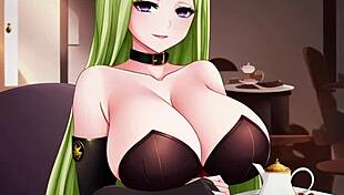 Madeline's devoted toilet servant in this hentai femdom scene