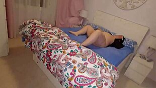 Caught wife masturbating, then fucked her hard with huge dildo!