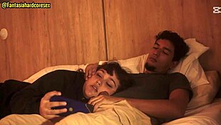 Watching anime with my stepsister, I deepthroated her chubby mouth 😏