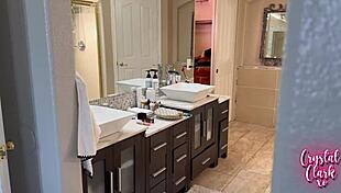 helping my blonde stepmom slip into sexy lingerie