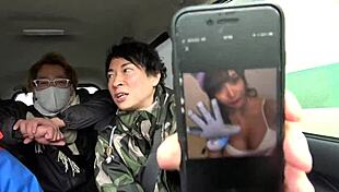 Cute japanese girl with g-cup tits squirts on slopes 😍