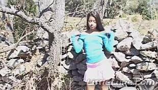 Little Lupe Surprises With Outdoor Masturbation And Striptease
