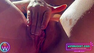 Naty from wifebucket rubs her pussy and cums hard on camera in homemade solo