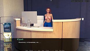 Red Sakura Mansion 2 Gameplay: Whore Tied Up for Public Blowjob! Part 4 Shows Monster Cock and Bondage Action in Bra and Panties.