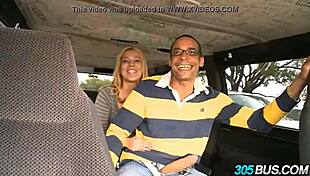 An amateur brunette virgin encounters a massive cock on the bus, leading to humiliation and intense pleasure.