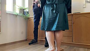 dear stepmother-in-law strips panties to pee in bucket near son-in-law