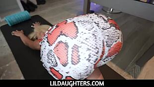 Step Dad Helps Stretch Muscles