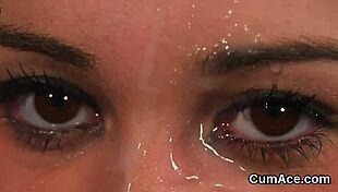 Babe Receives Facial And Swallows