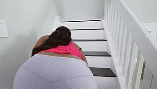 i can't resist my sexy black maid's big tits and ass