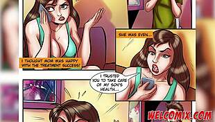 Two crazy milfs in bed swapping with nerd stallion in hentai style