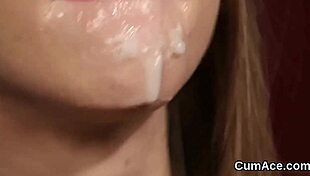 Babe Receives Facial And Swallows