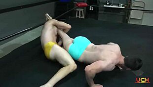 Erotic gay fight 2 ends in domination.