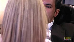 Blonde MILF Sucks Boss's Cock On Couch