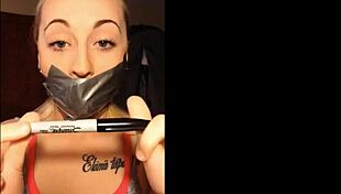 Gagged Little Secret In Homemade Bondage Sex Tape