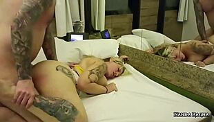 latina loses bet pays with rough doggystyle slap cum in mouth