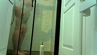 short shower scene with big tits milf getting fucked and squirting in paris