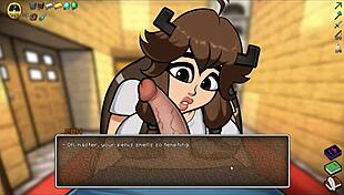 Hornycraft parody hentai game pornplay ep 49 double creampie alex tight pussy