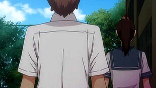 Asian Classmate Sucks Tits in Public Outdoor Blowjob