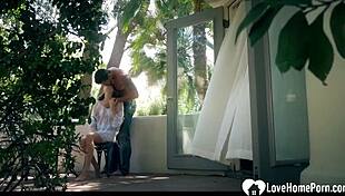 sensational brunette babe loves that gardeners tool 😍