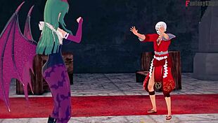 Morrigan hates first then fucks full in halloween sheer fantasy