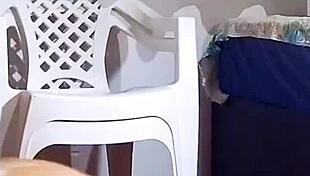 i feel so exposed masturbating with this huge dildo in the recording section, ripping my panties and lingerie off