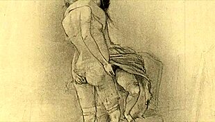 Vintage erotic cartoon drawings from antique anime