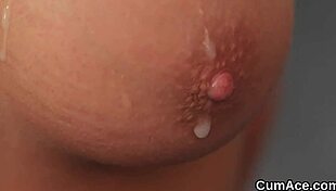 Wacky honey receives cum load on her face while gulping all the jism