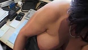 Office fuck with mature brunette, so naughty yet hot