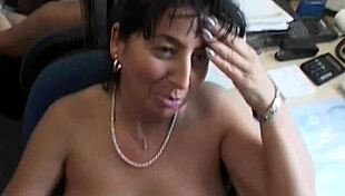 Office fuck with mature brunette, so naughty yet hot