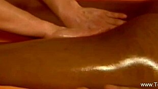 Sensual Oiled Massage In Bathroom With Asian Lover