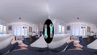 wetvr step sister takes advantage of masturbator in vr porn
