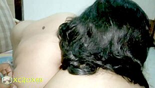 Fucking my wife doggy feels so hot with blowjob