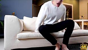 Slutty tutor gets seduced by naughty student in doggystyle.