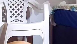 i feel so exposed masturbating with this huge dildo in the recording section, ripping my panties and lingerie off