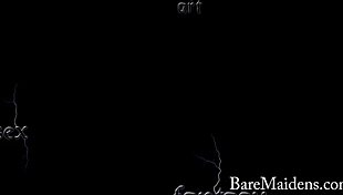 Redhead princess plays with her pussy on the throne