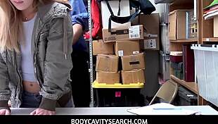 Hot Blonde Teen Kate Kenzi Gets Body Cavity Searched by Horny Mall Cop