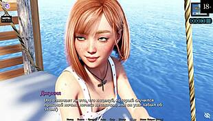 In this hentai gameplay, Sunshine Love gets cumshot after handjob with big cock