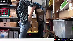 shoplifting teen tried to escape from back office
