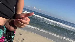 Yo, caught two random girls staring at my cock on the beach while I jerked off... invited ‘em to join! 😏
