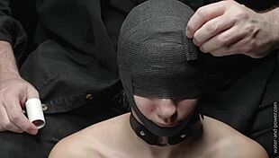 Bondage and discipline with an old masked beauty
