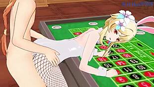 Paimon and Lumine get creampied by Aether in intense Genshin hentai sex!