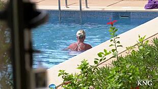 Your hot milf neighbor seduces your hard cock while giving a blowjob and riding you in different positions