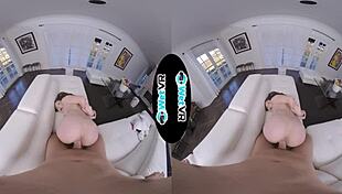 wetvr step sister takes advantage of masturbator in vr porn