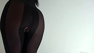 Frozen in time and groped in pantyhose fetish video