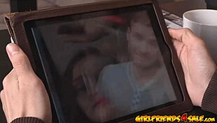 the cuckold boyfriend watches his teen girlfriend take a monster cock cumshot bent over.