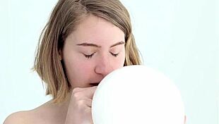 Young Babe Blows Balloon