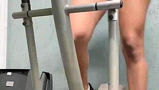 Corajosa watches daring oral acts in the gym voyeur style