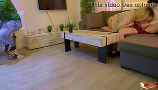 I screwed my mother-in-law behind her husband's back. He was on the phone, clueless!