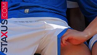 twink colleague gives in to gay friend after sport training