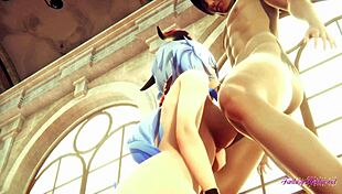 Genshin Impact Hentai - Ganyu Sucks And Gets Fucked In Church - Anime Manga Game Japanese Porn